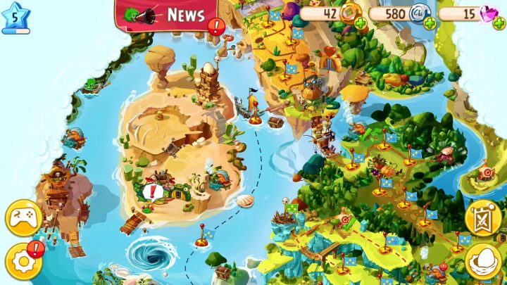 Angry Birds Epic: Mappa di gioco